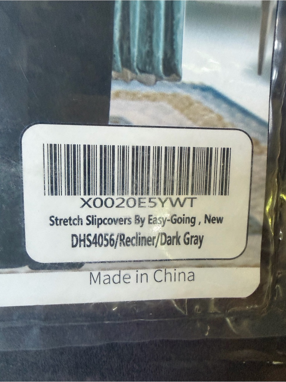 Easy-Going Gray 4-Piece Stretch Recliner Slipcovers NEW in package - Picture 4 of 4